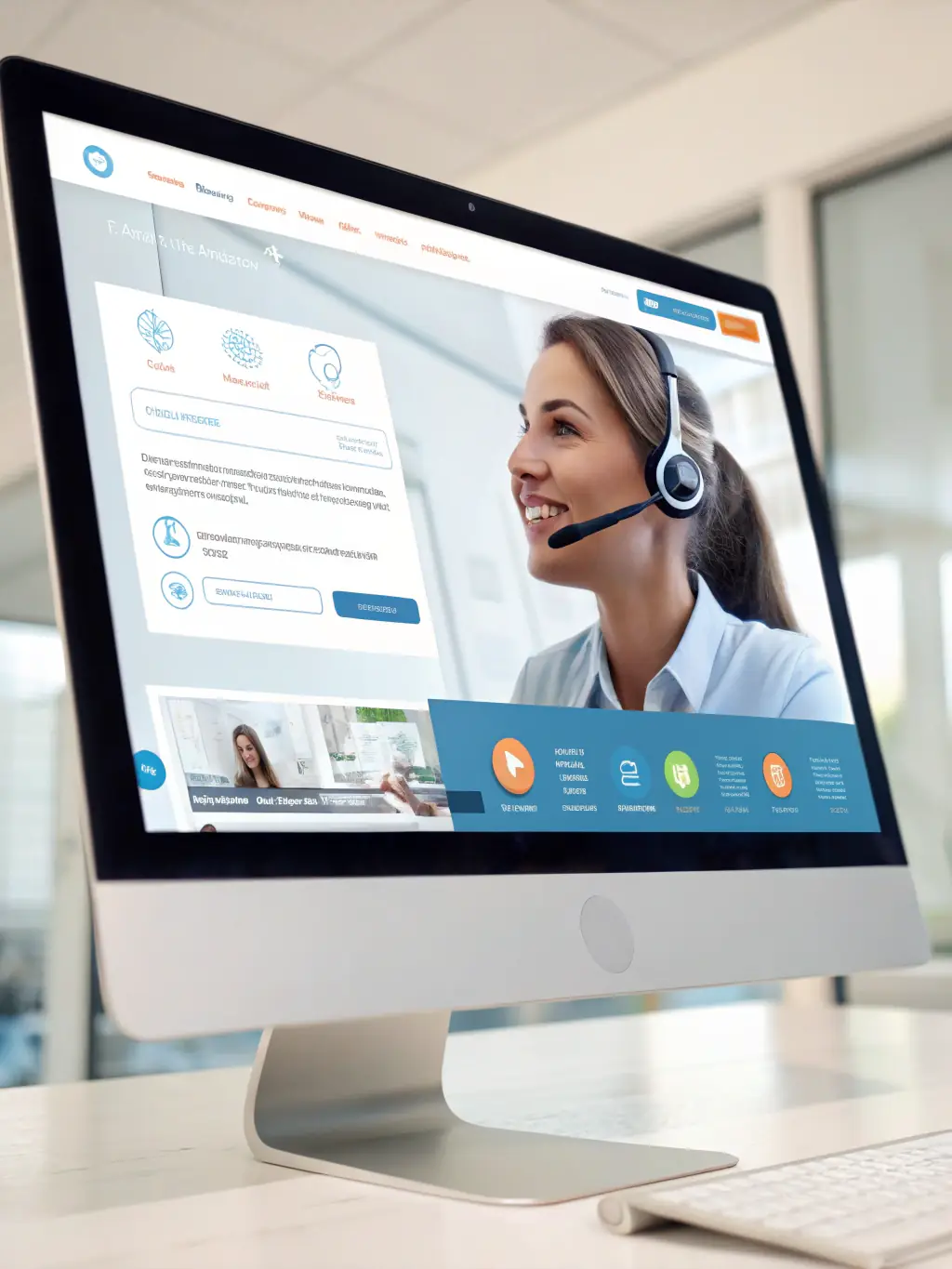 A visual representation of call queues and auto-attendant features, showcasing how they streamline call management and improve customer service.