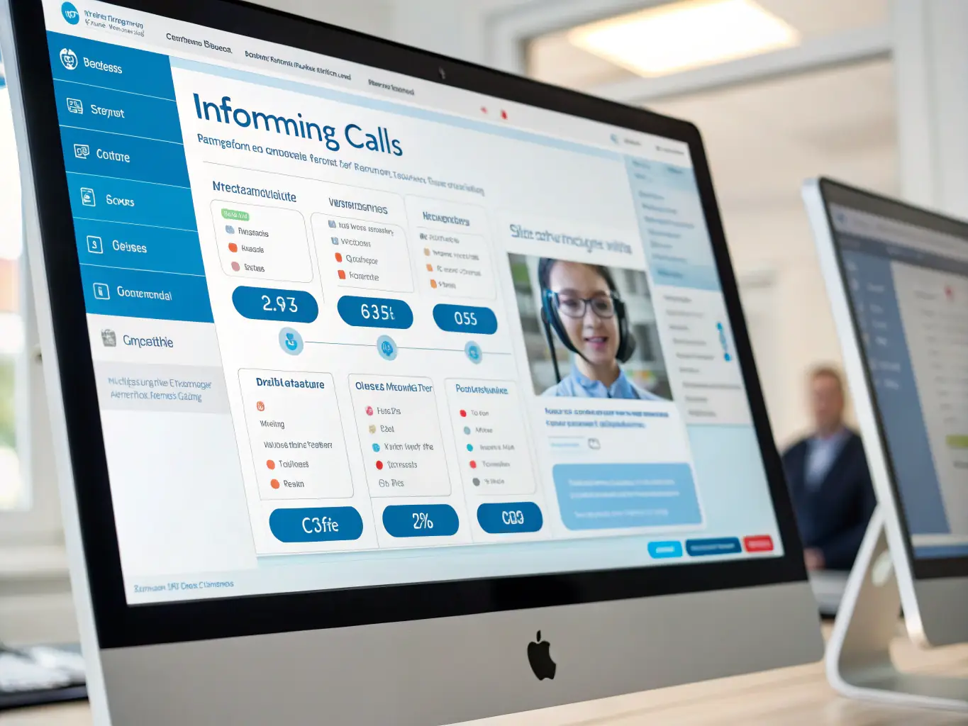 A visual representation of call queues, showing how incoming calls are organized and managed until a staff member is available to answer, emphasizing efficient call handling.