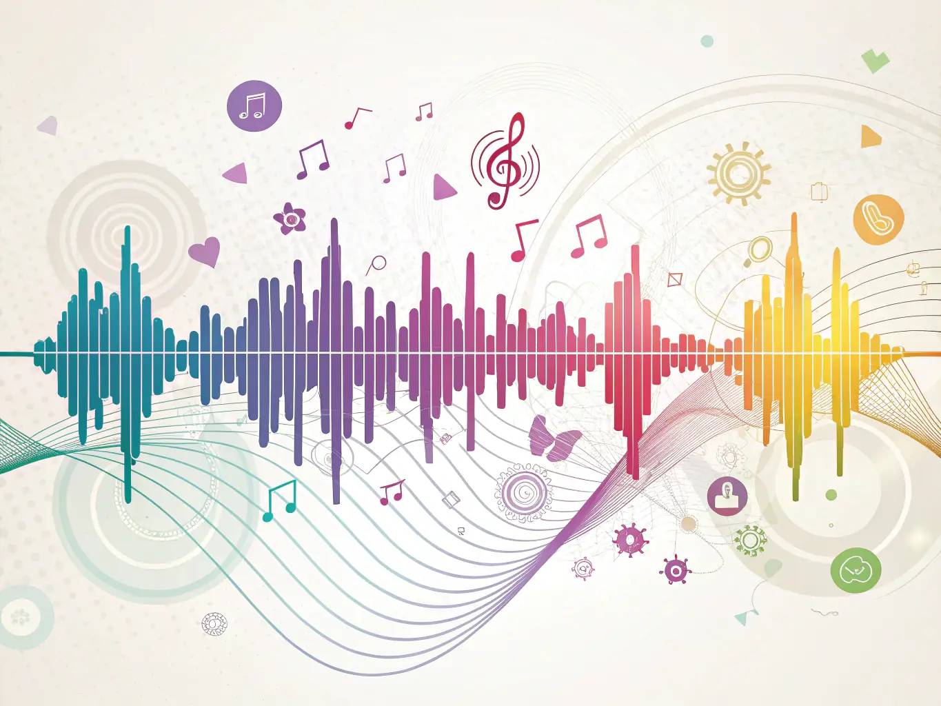 A clear and crisp audio wave visualization, representing the high-quality call clarity provided by DataTel 360's VoIP system.