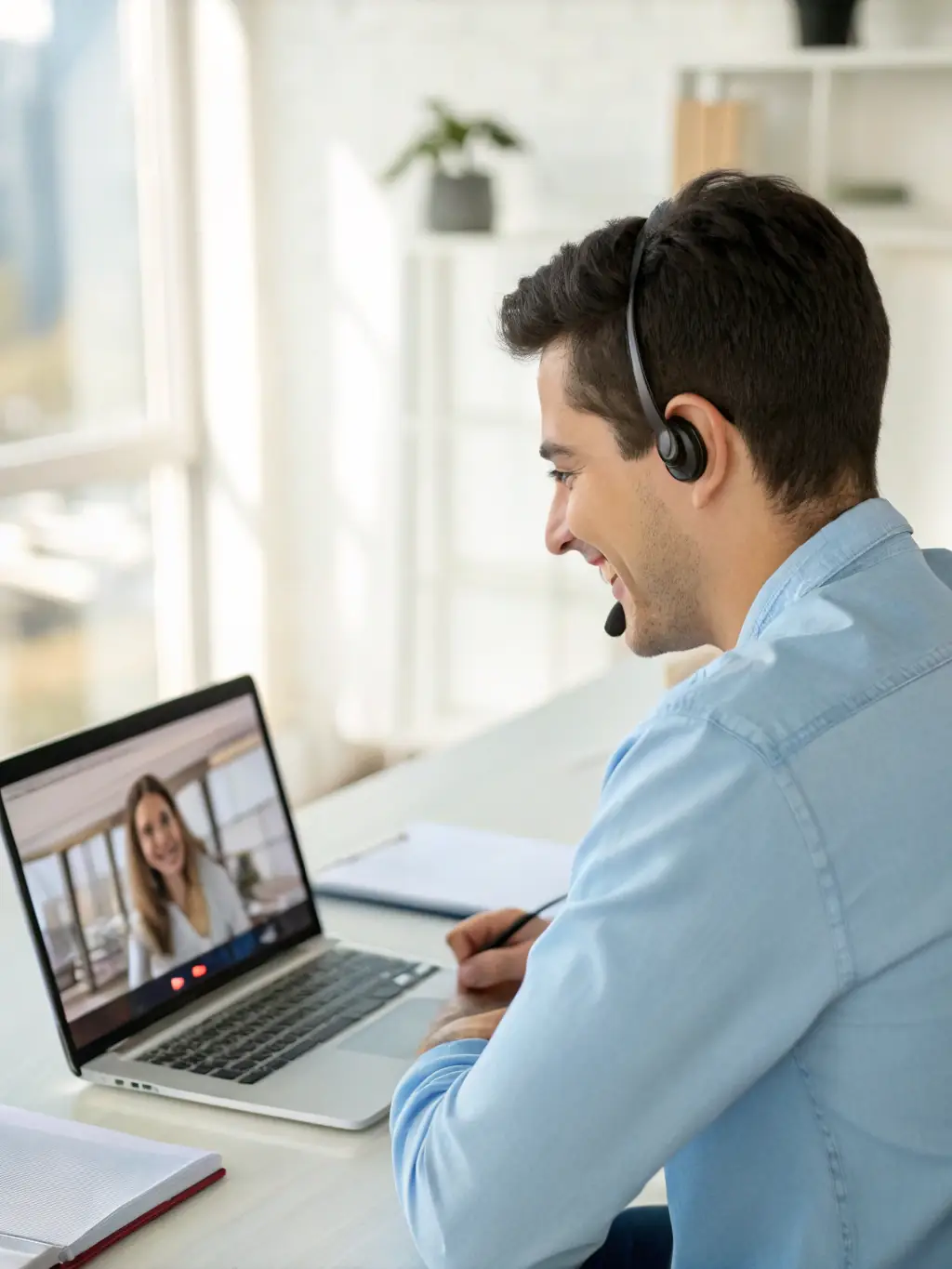 A DataTel 360 support team member answering an emergency call late at night, emphasizing their 24/7 availability for critical issues.