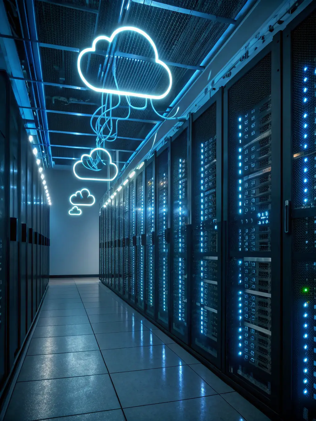 A graphic illustrating streamlined global IT deployments, showing a network of interconnected devices and data centers across the globe, representing DataTel 360's comprehensive services.