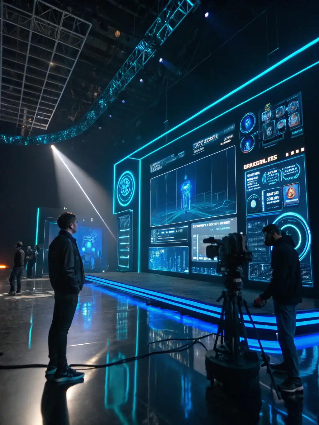 An animation showing the AI assistant generating different types of content, such as email drafts, meeting summaries, and call transcriptions, with a focus on speed and accuracy.