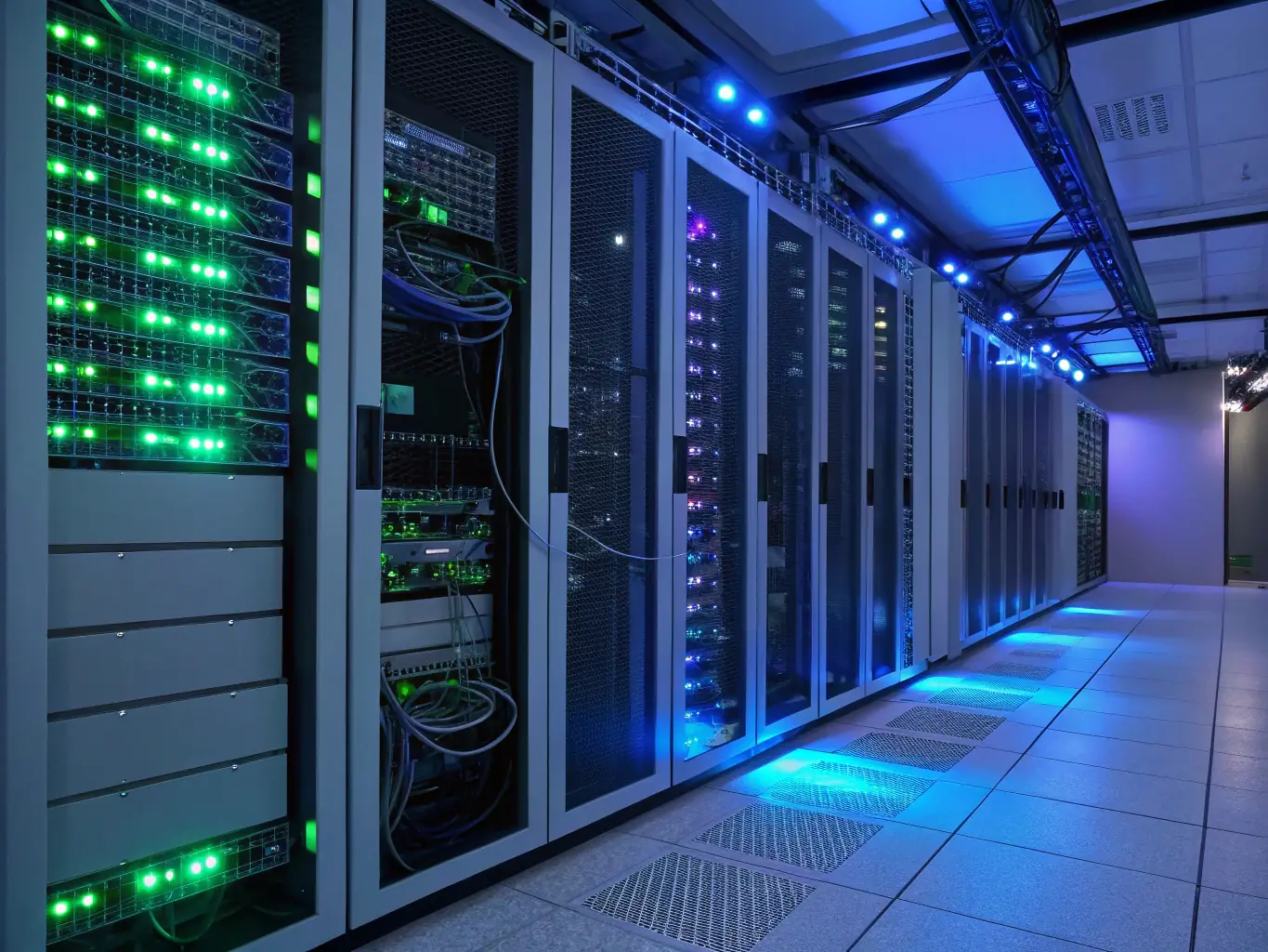 A digital illustration of a network pathway design, showing structured cabling routes within a building, highlighting efficiency and organization.