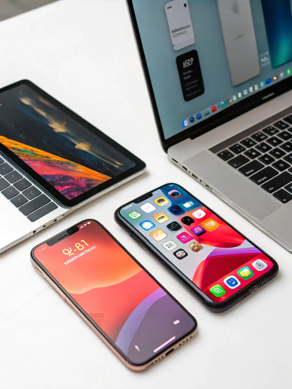 An image depicting various devices (smartphones, tablets, laptops) seamlessly connected to a cloud communication platform, illustrating accessibility and flexibility.