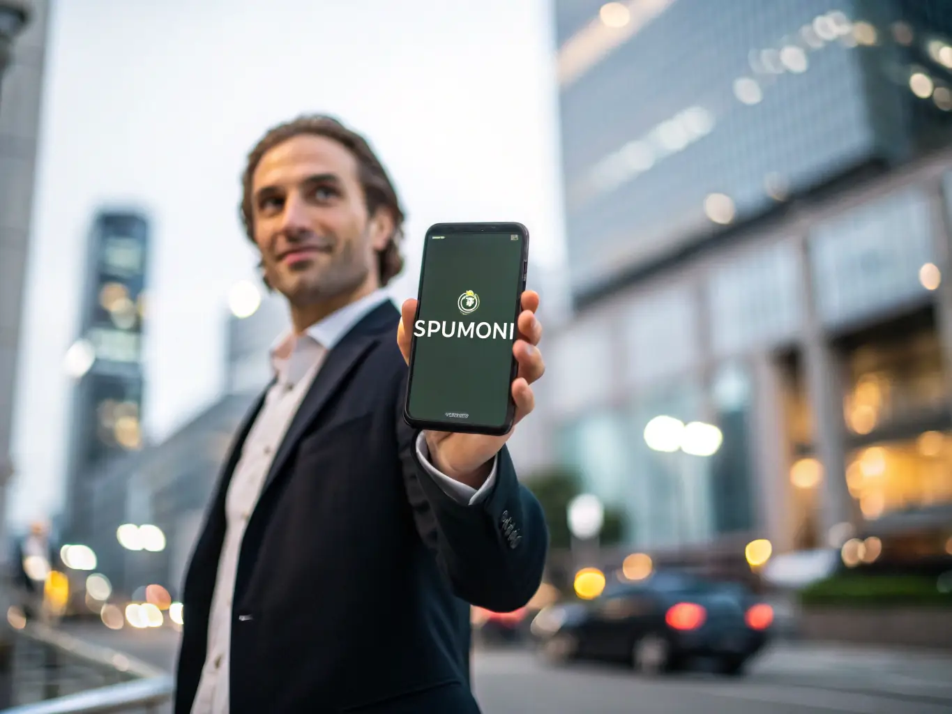 A mobile professional using a smartphone with a VoIP app, illustrating the flexibility of mobile app integration.