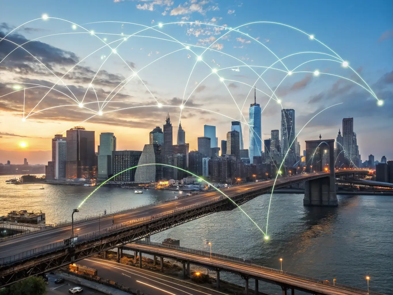 A vibrant image of fiber optic cables glowing, symbolizing high-speed data transmission and advanced network capabilities.