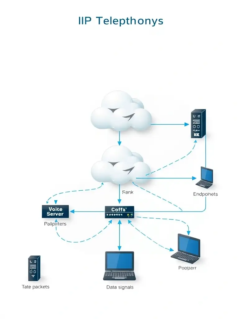 A visual representation of SIP trunking technology, illustrating how it connects businesses to the PSTN network efficiently and cost-effectively.