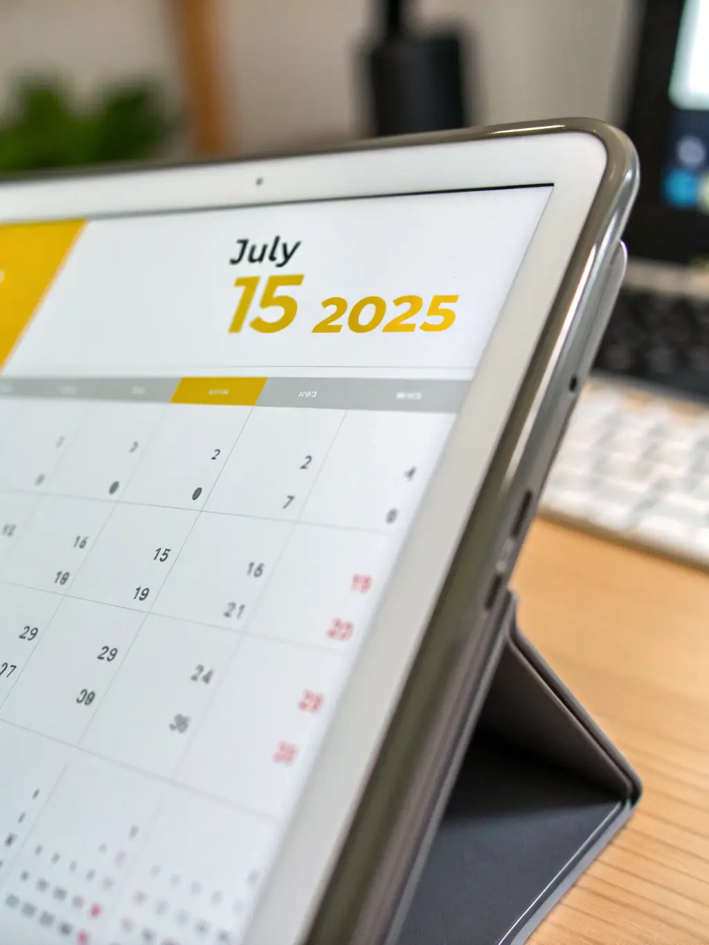 A close-up shot of a calendar highlighting the year 2029, with a subtle overlay of a sunset to symbolize the end of an era, representing the final deadline for the copper landline shutdown.