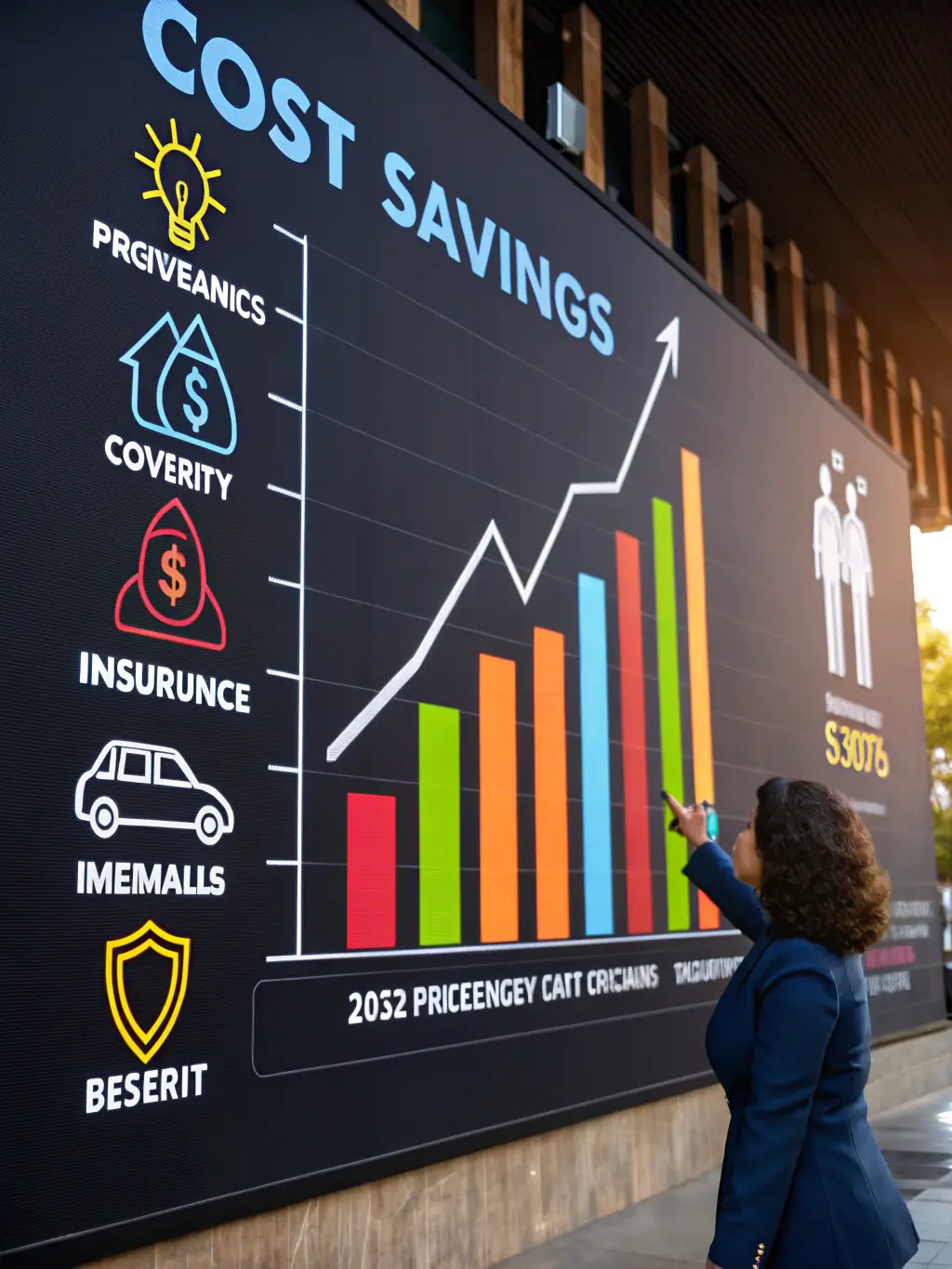 A graph illustrating the cost savings achieved by a business after implementing DataTel 360's VoIP and structured cabling solutions.