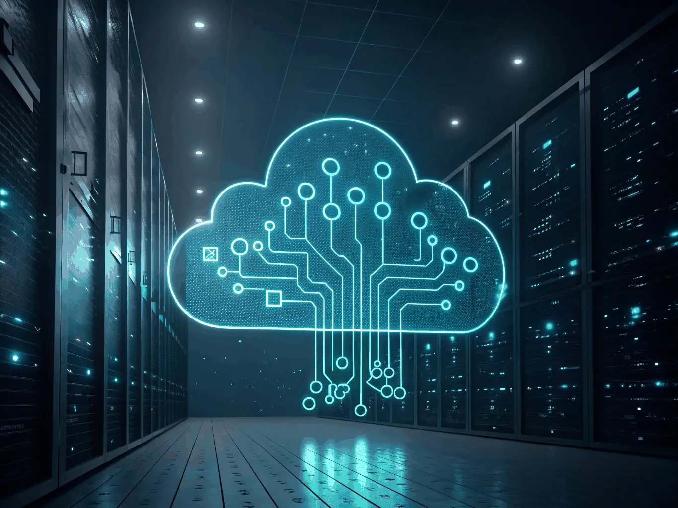 A visual representation of a network expanding and scaling upwards, symbolizing the scalability of DataTel 360's cloud phone systems to accommodate business growth.