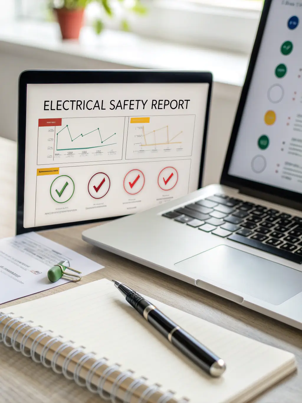 A photo of a detailed cable testing report generated by a professional cable analyzer, showing various performance metrics and test results.