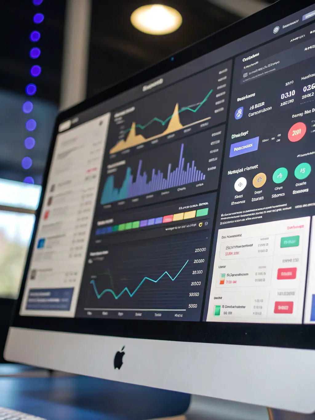 A screenshot of a VoIP dashboard with advanced call handling features, such as call routing, analytics, and voicemail transcription.
