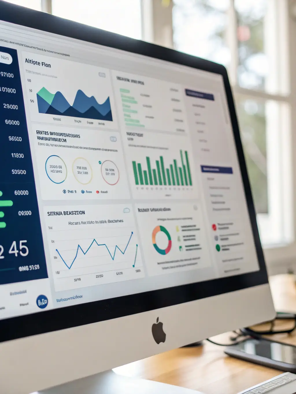 A dashboard displaying call analytics, including call volume, duration, customer sentiment, and other key metrics, presented in an easy-to-understand format.
