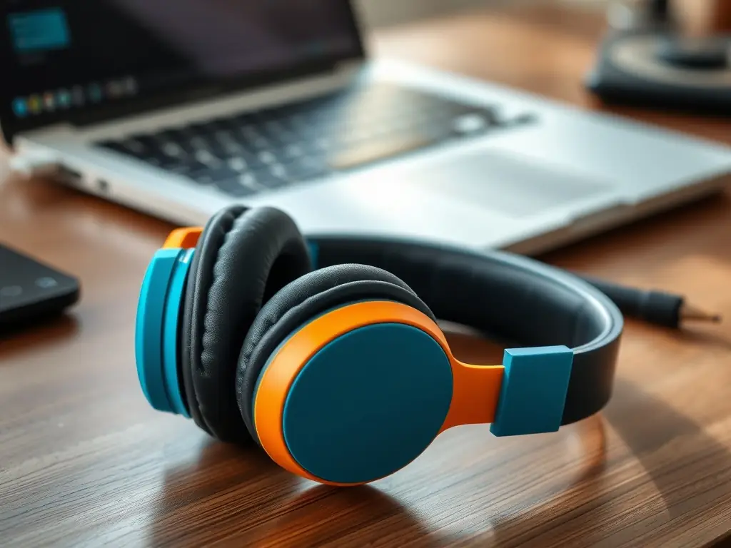 A close-up shot of a damaged or malfunctioning headset, emphasizing the importance of clear audio for effective communication.