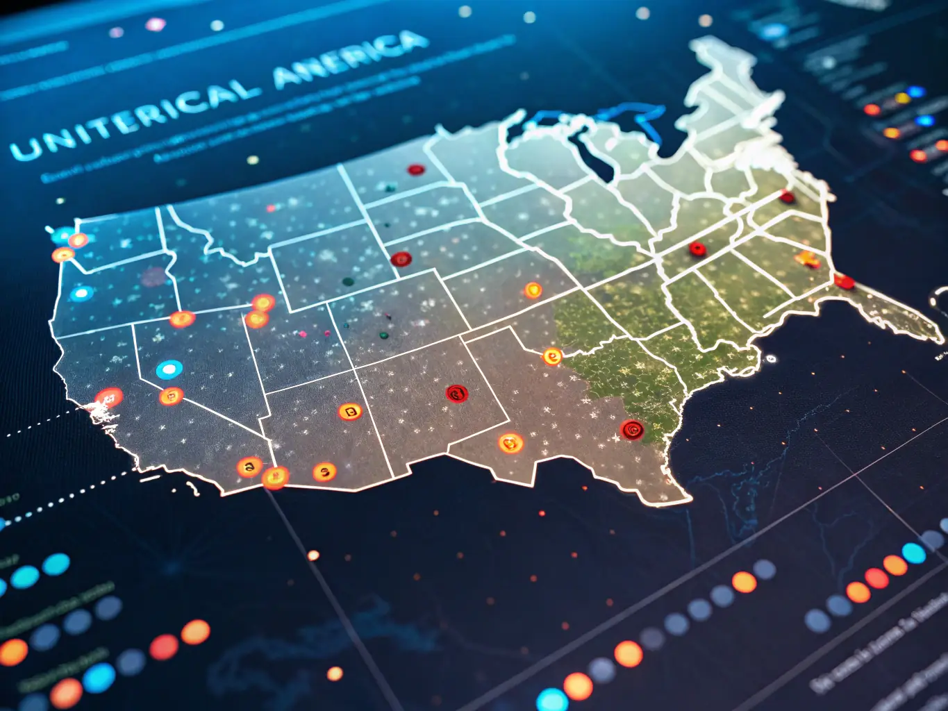 A map of the United States highlighting DataTel 360's service areas, emphasizing nationwide coverage and accessibility.