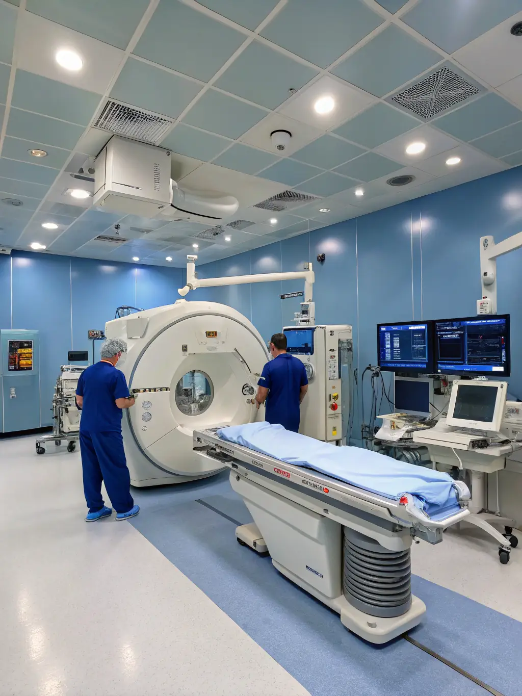 A well-equipped healthcare facility in Atlanta with advanced network infrastructure and secure communication systems, emphasizing DataTel 360's commitment to healthcare IT.