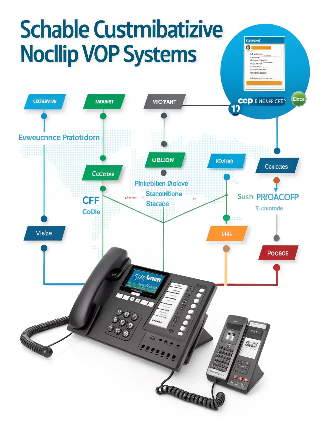 A diagram illustrating the flow of SIP (Session Initiation Protocol) calls, emphasizing the efficiency and reliability of VoIP technology.