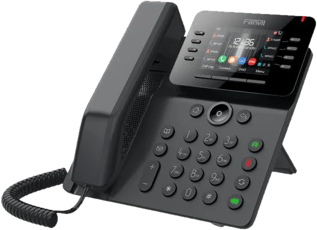 Fanvil color-screen IP desk phone with corded handset